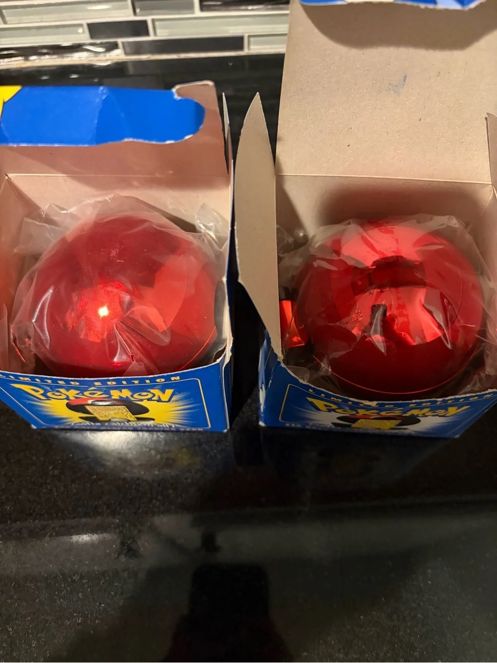 Limited Edition Blue Pikachu & Poliwrath Collectible Boxes Burger King 1999